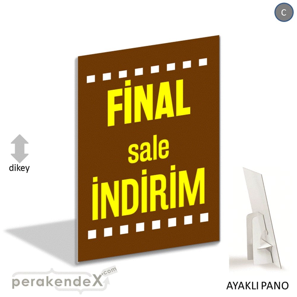 final sale indirim AYAKLI REKLAM PANOSU -dikdörtgen,tek yön baskı