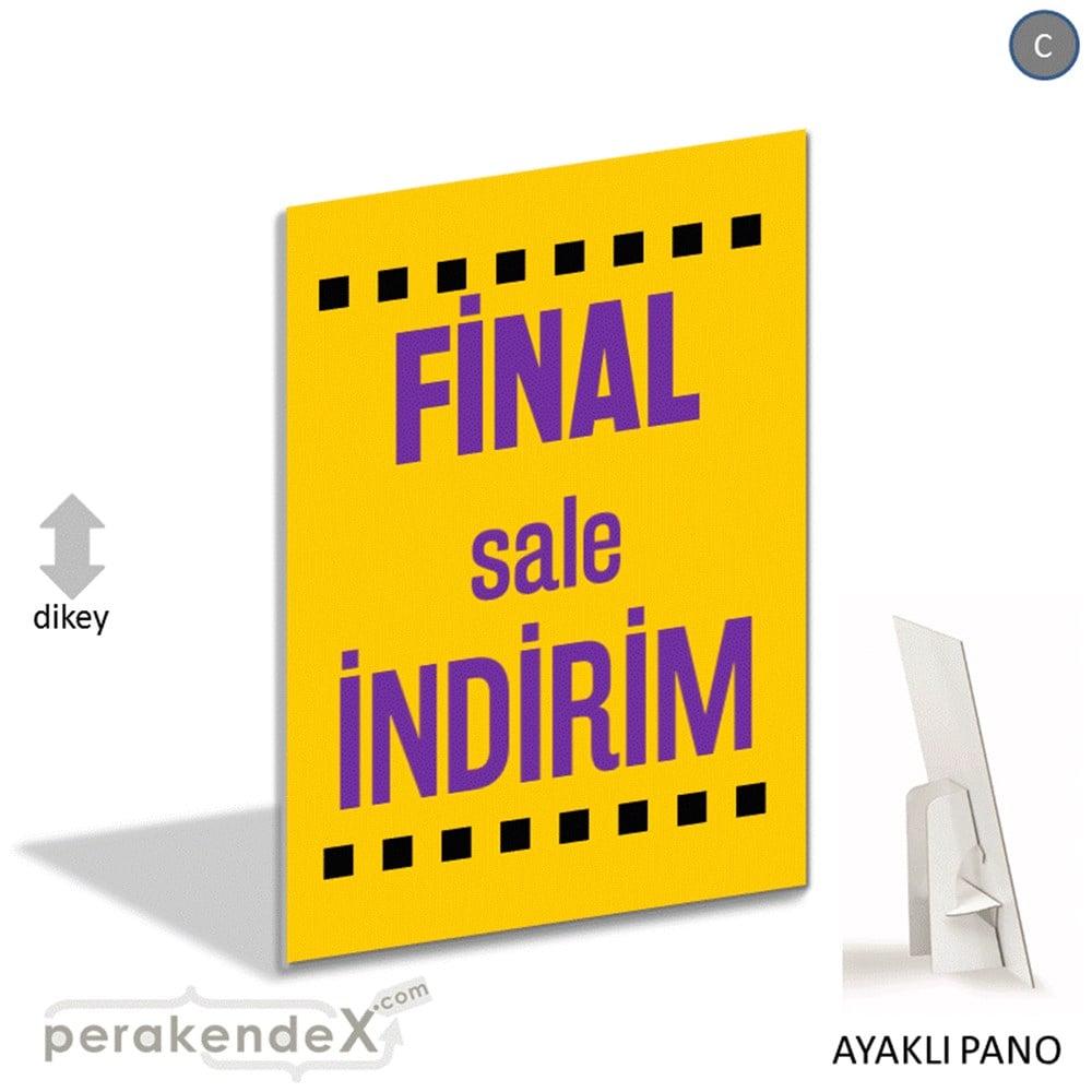 final sale indirim AYAKLI REKLAM PANOSU -dikdörtgen,tek yön baskı