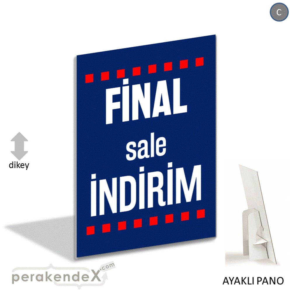final sale indirim AYAKLI REKLAM PANOSU -dikdörtgen,tek yön baskı