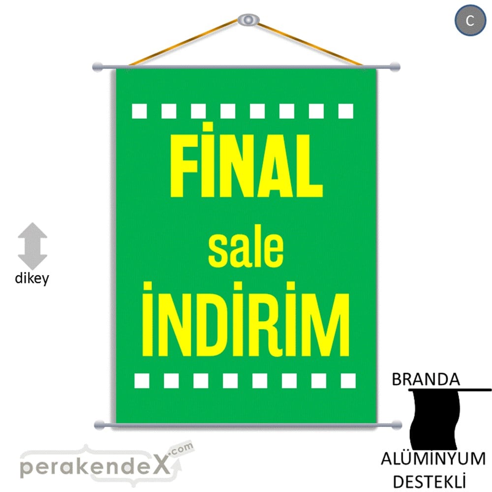 final sale indirim BRANDA AFİŞİ -dikdörtgen,tek yön baskı