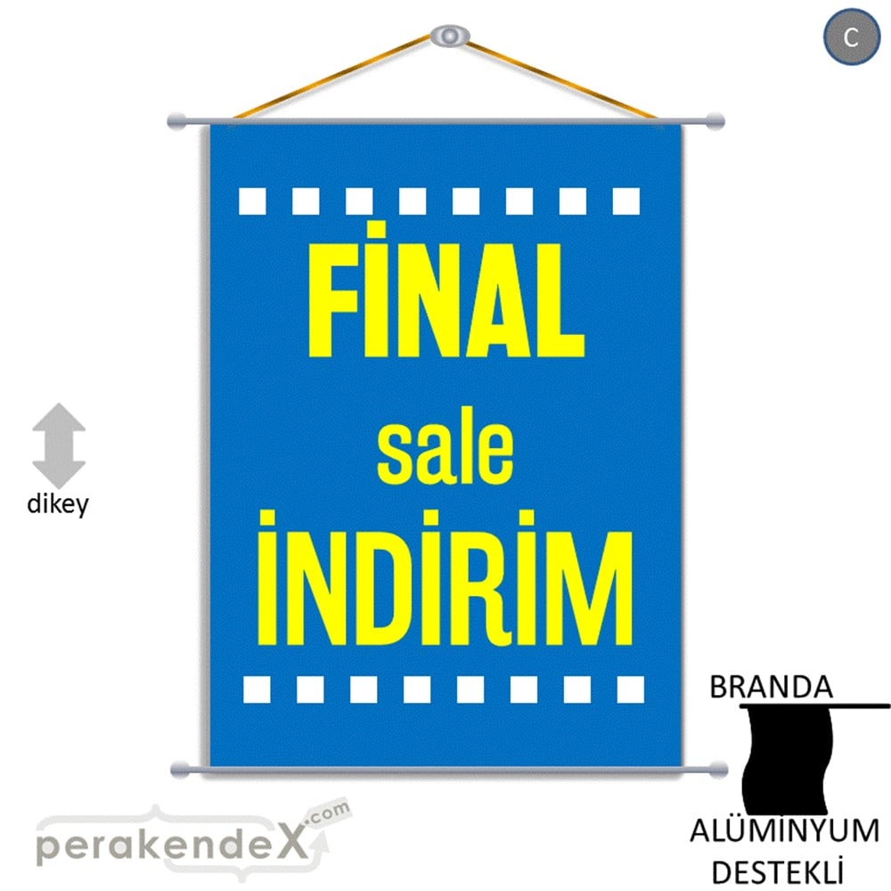 final sale indirim BRANDA AFİŞİ -dikdörtgen,tek yön baskı