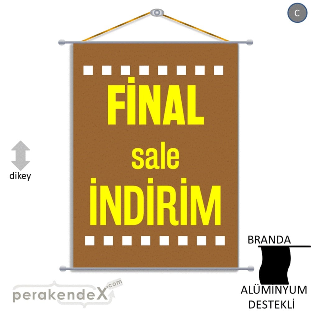 final sale indirim BRANDA AFİŞİ -dikdörtgen,tek yön baskı
