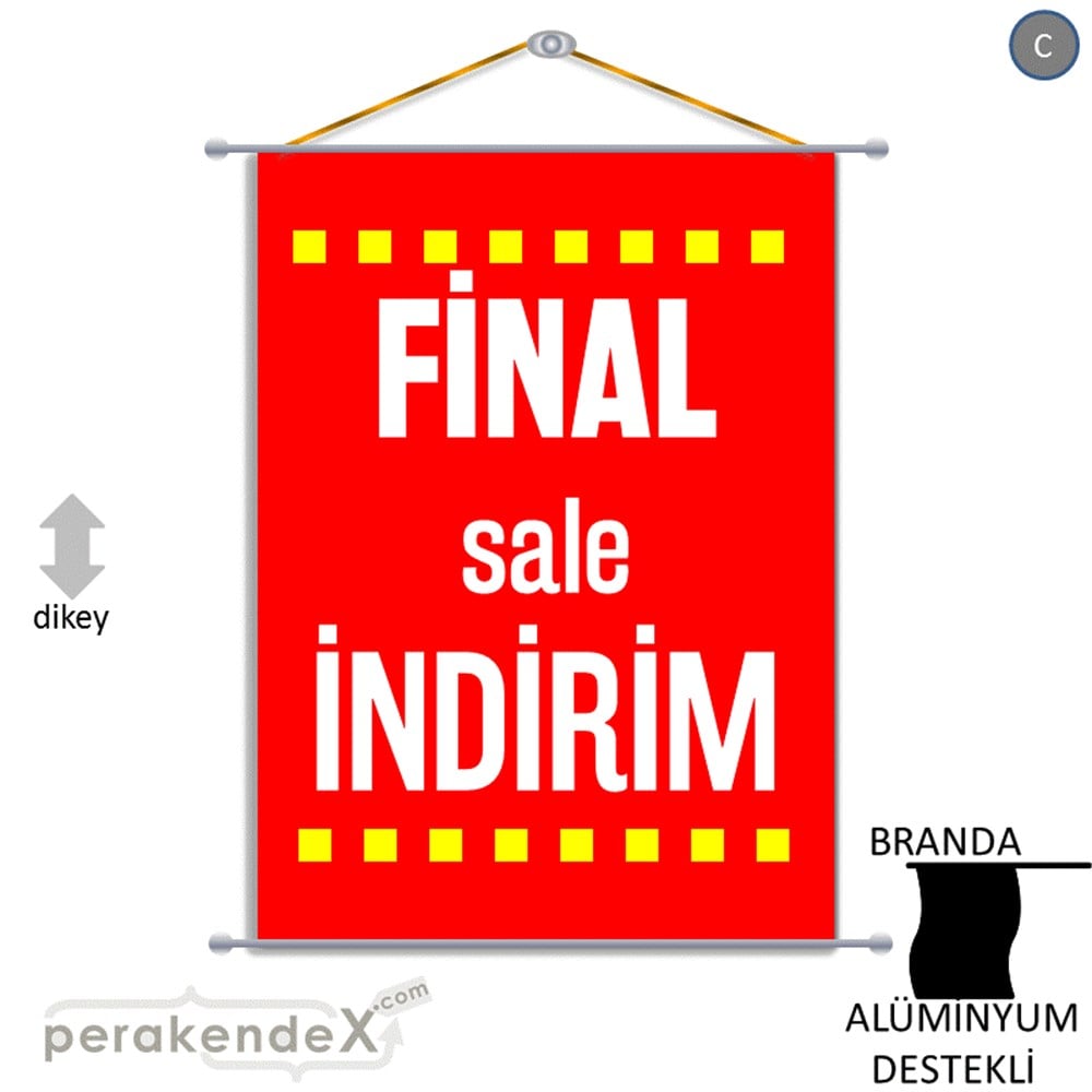 final sale indirim BRANDA AFİŞİ -dikdörtgen,tek yön baskı