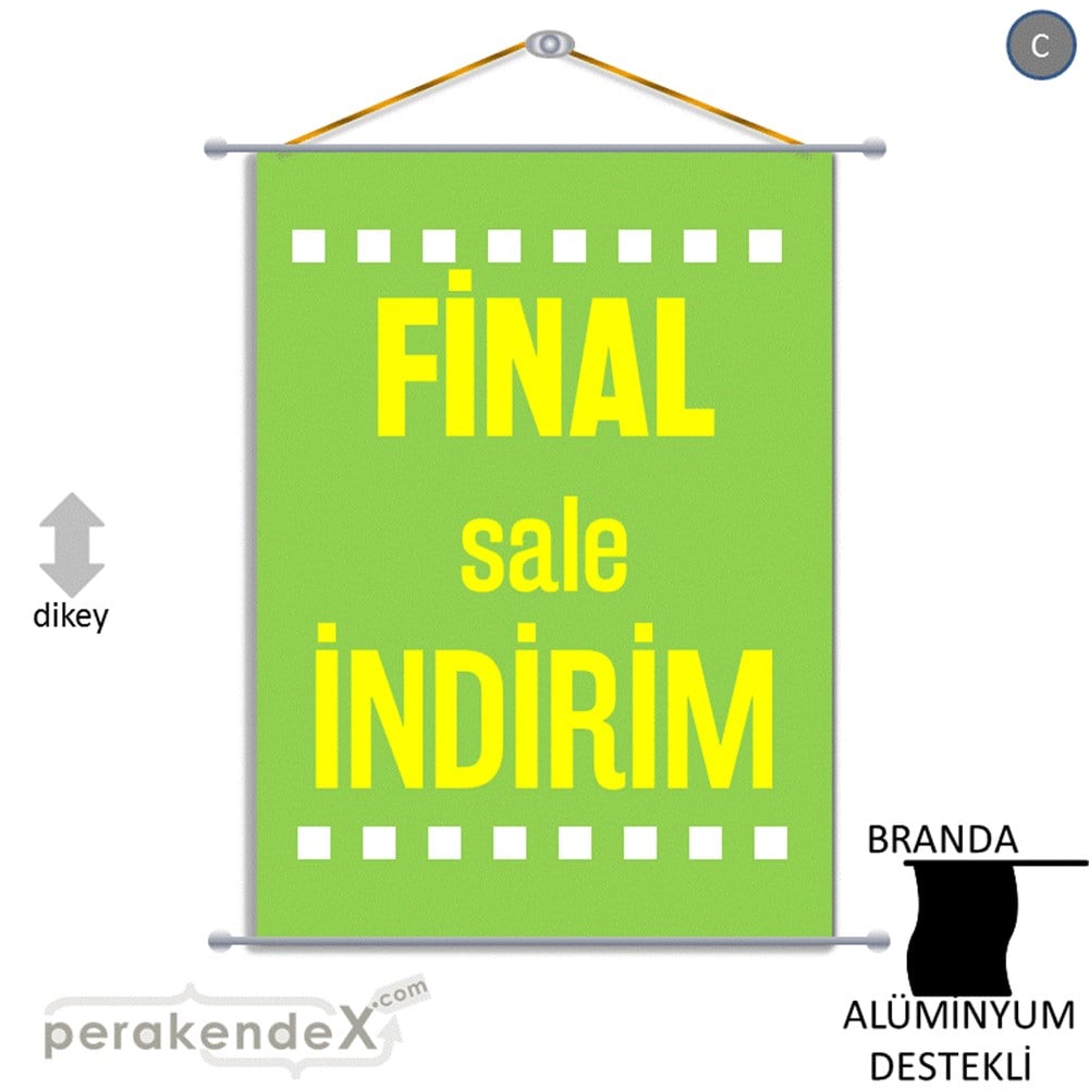 final sale indirim BRANDA AFİŞİ -dikdörtgen,tek yön baskı