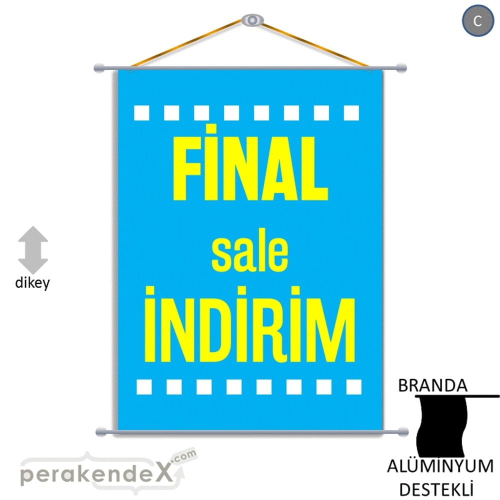 final sale indirim BRANDA AFİŞİ -dikdörtgen,tek yön baskı