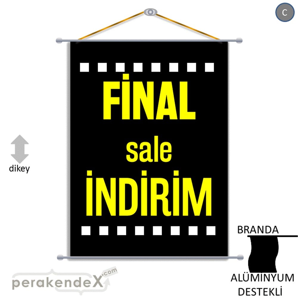 final sale indirim BRANDA AFİŞİ -dikdörtgen,tek yön baskı