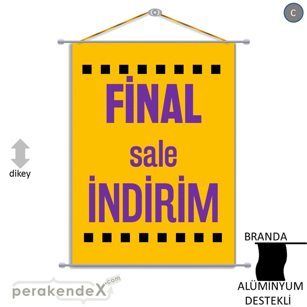 final sale indirim BRANDA AFİŞİ -dikdörtgen,tek yön baskı