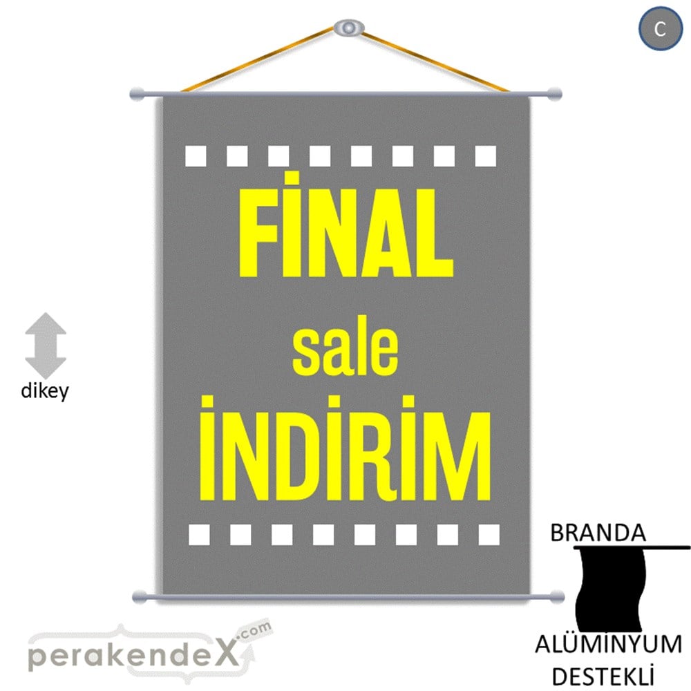 final sale indirim BRANDA AFİŞİ -dikdörtgen,tek yön baskı
