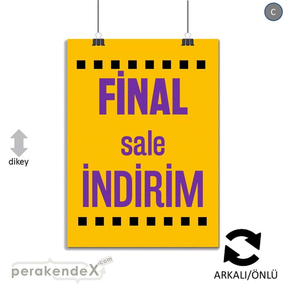 final sale indirim POSTERİ -dikdörtgen,çift yön baskı