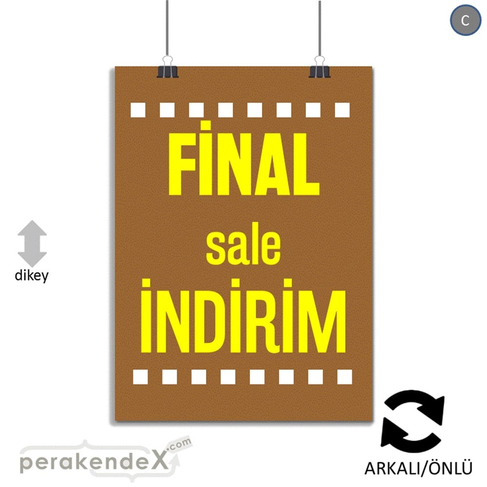 final sale indirim POSTERİ -dikdörtgen,çift yön baskı