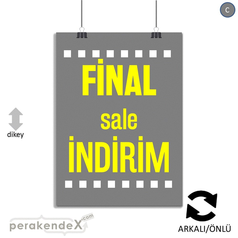 final sale indirim POSTERİ -dikdörtgen,çift yön baskı