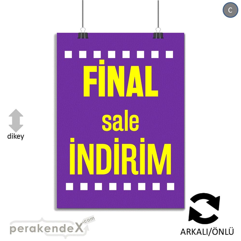 final sale indirim POSTERİ -dikdörtgen,çift yön baskı