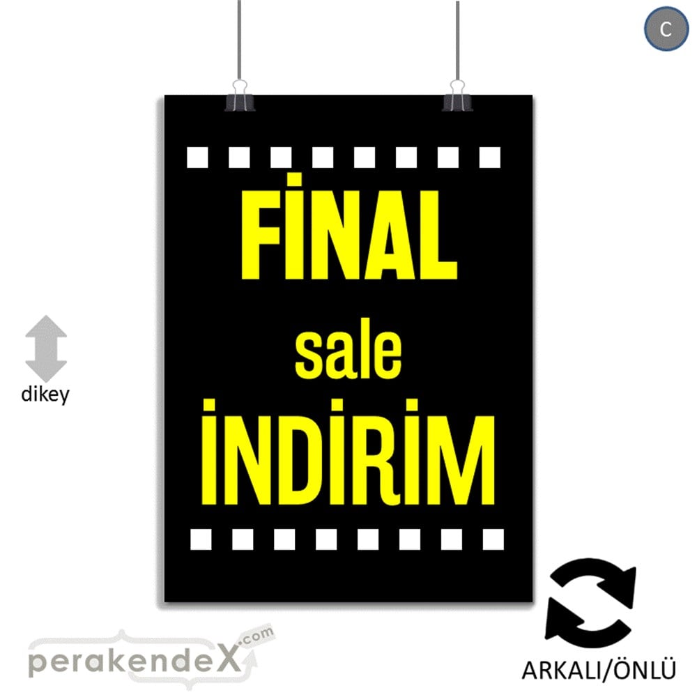 final sale indirim POSTERİ -dikdörtgen,çift yön baskı