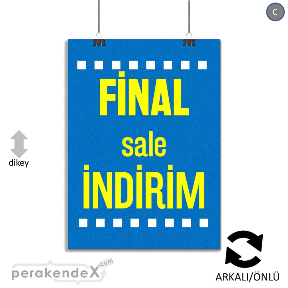 final sale indirim POSTERİ -dikdörtgen,çift yön baskı