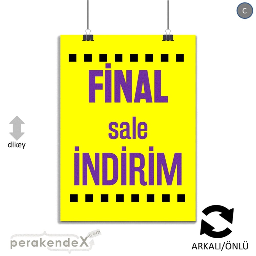 final sale indirim POSTERİ -dikdörtgen,çift yön baskı