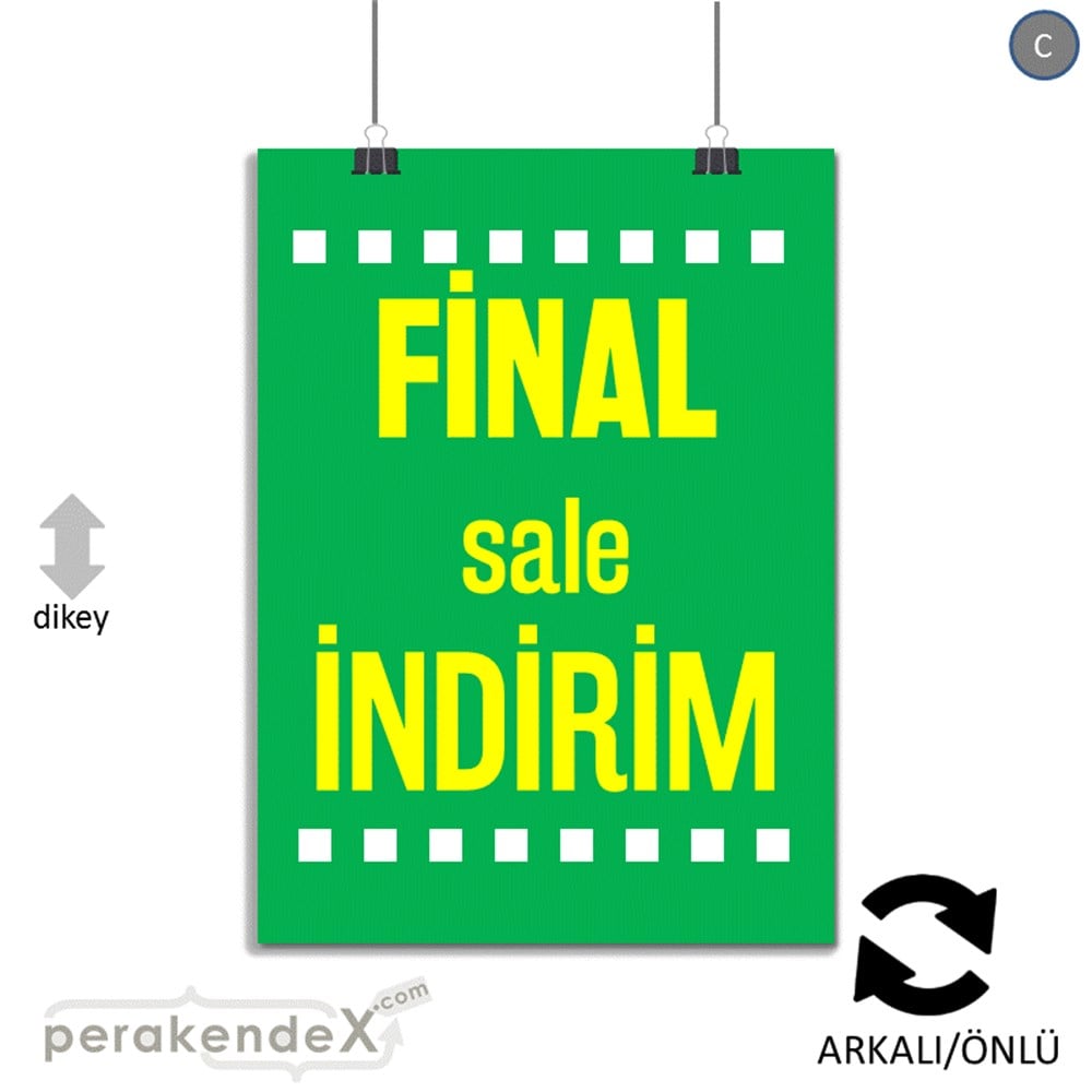final sale indirim POSTERİ -dikdörtgen,çift yön baskı