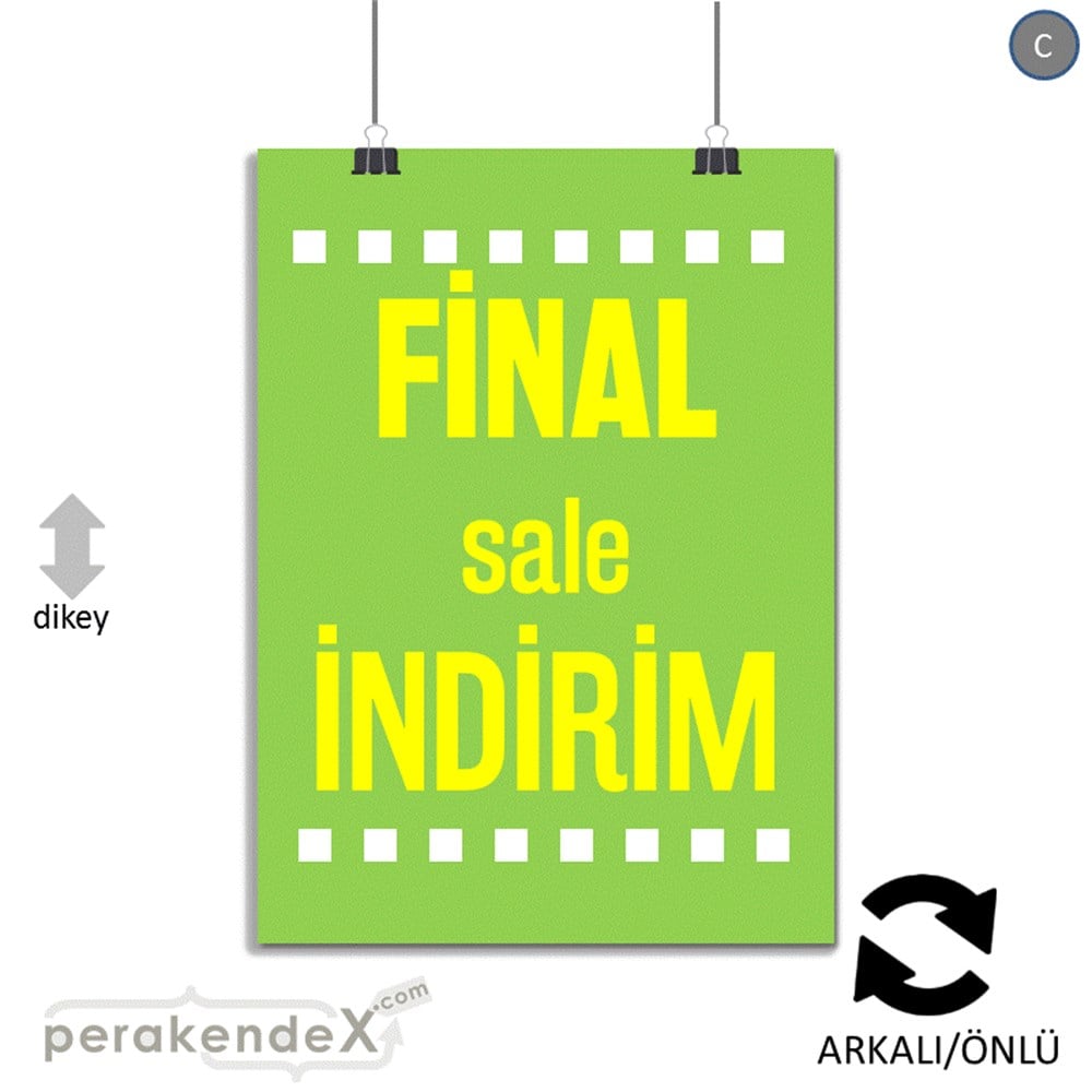 final sale indirim POSTERİ -dikdörtgen,çift yön baskı