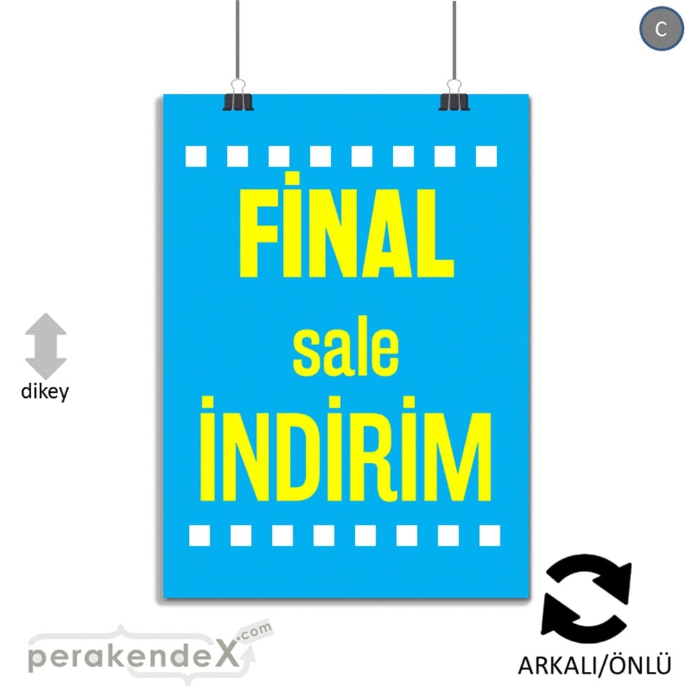 final sale indirim POSTERİ -dikdörtgen,çift yön baskı