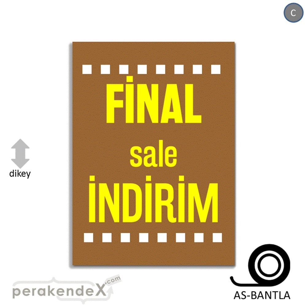 final sale indirim POSTERİ -dikdörtgen,tek yön baskı