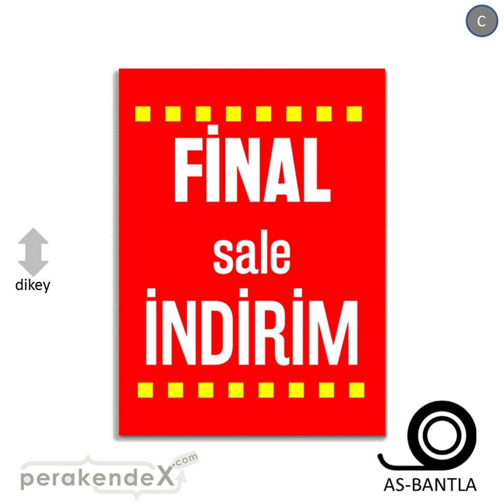 final sale indirim POSTERİ -dikdörtgen,tek yön baskı