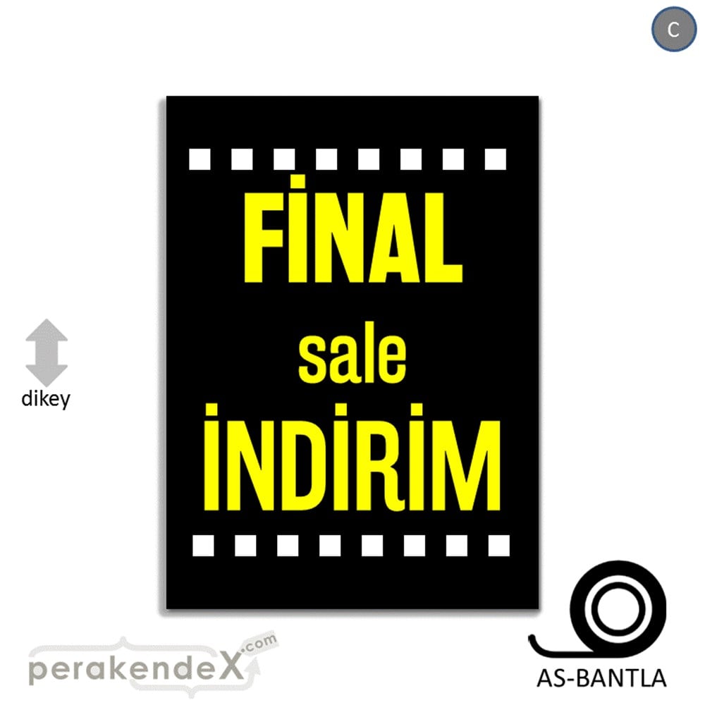 final sale indirim POSTERİ -dikdörtgen,tek yön baskı
