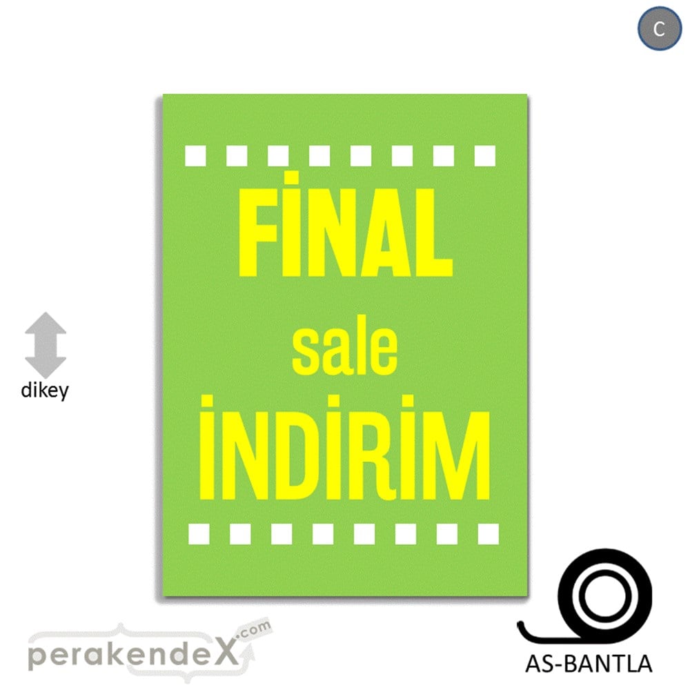 final sale indirim POSTERİ -dikdörtgen,tek yön baskı