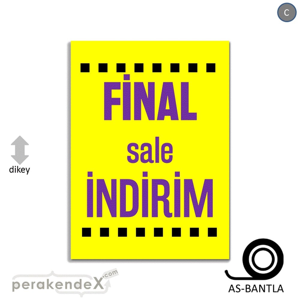 final sale indirim POSTERİ -dikdörtgen,tek yön baskı