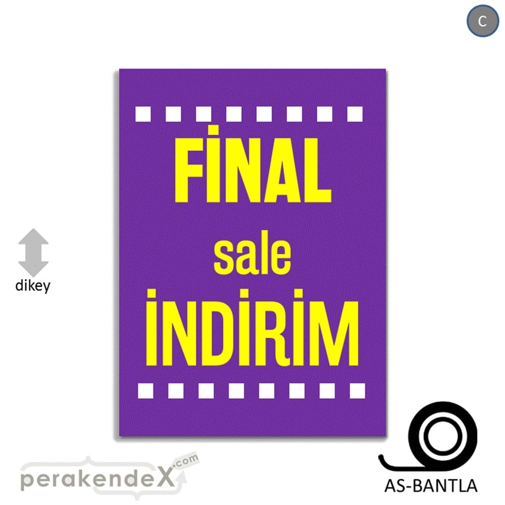 final sale indirim POSTERİ -dikdörtgen,tek yön baskı