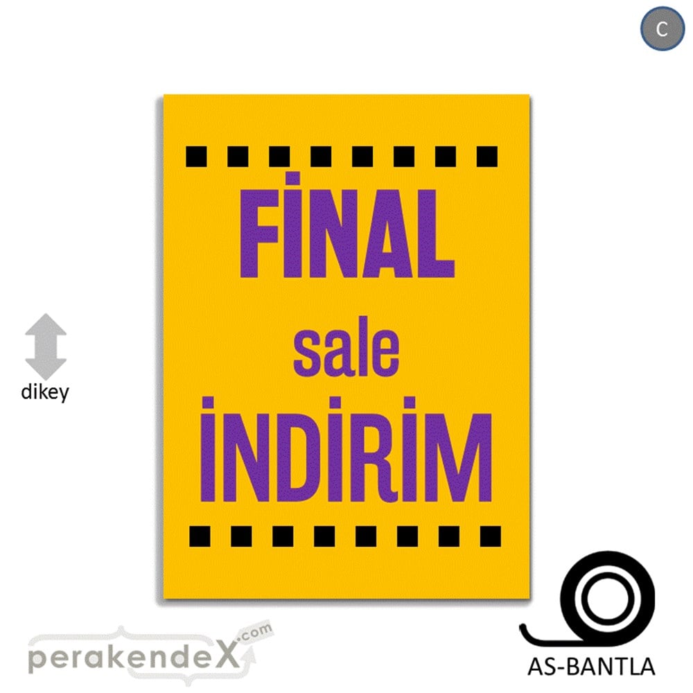 final sale indirim POSTERİ -dikdörtgen,tek yön baskı