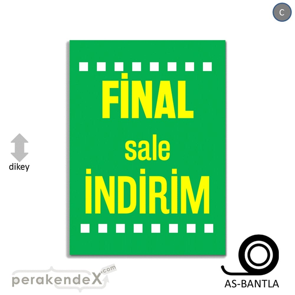 final sale indirim POSTERİ -dikdörtgen,tek yön baskı