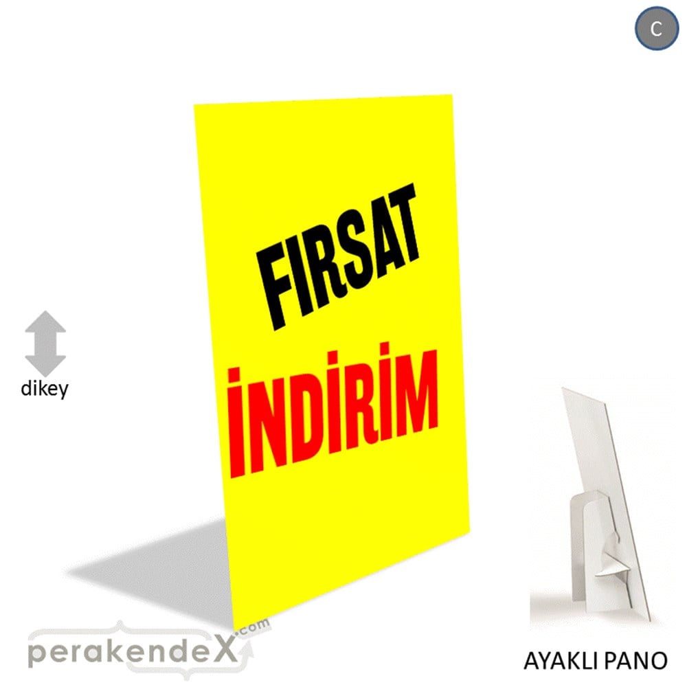 fırsat indirim AYAKLI REKLAM PANOSU -dikdörtgen,tek yön baskı