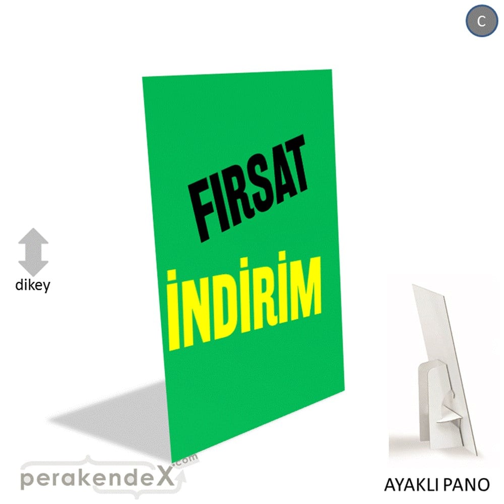 fırsat indirim AYAKLI REKLAM PANOSU -dikdörtgen,tek yön baskı