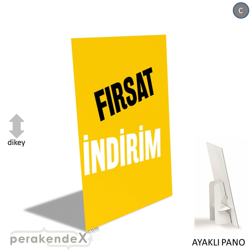 fırsat indirim AYAKLI REKLAM PANOSU -dikdörtgen,tek yön baskı