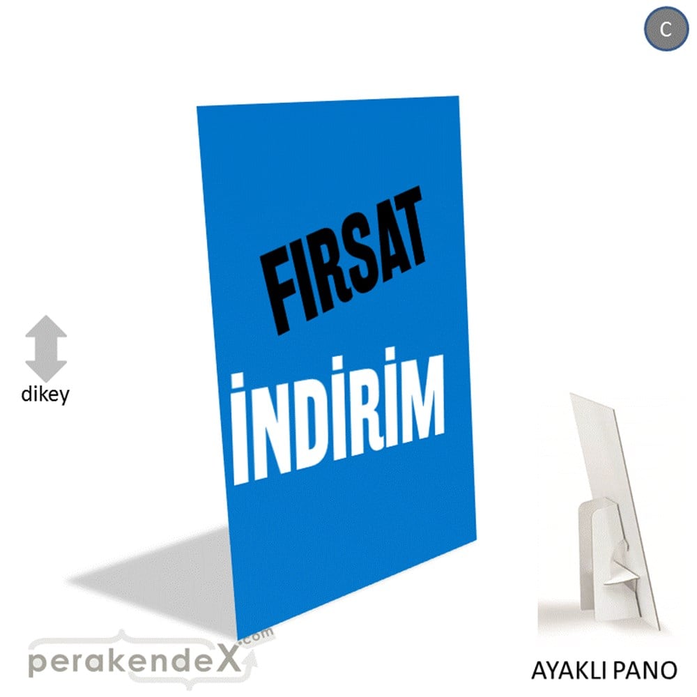 fırsat indirim AYAKLI REKLAM PANOSU -dikdörtgen,tek yön baskı