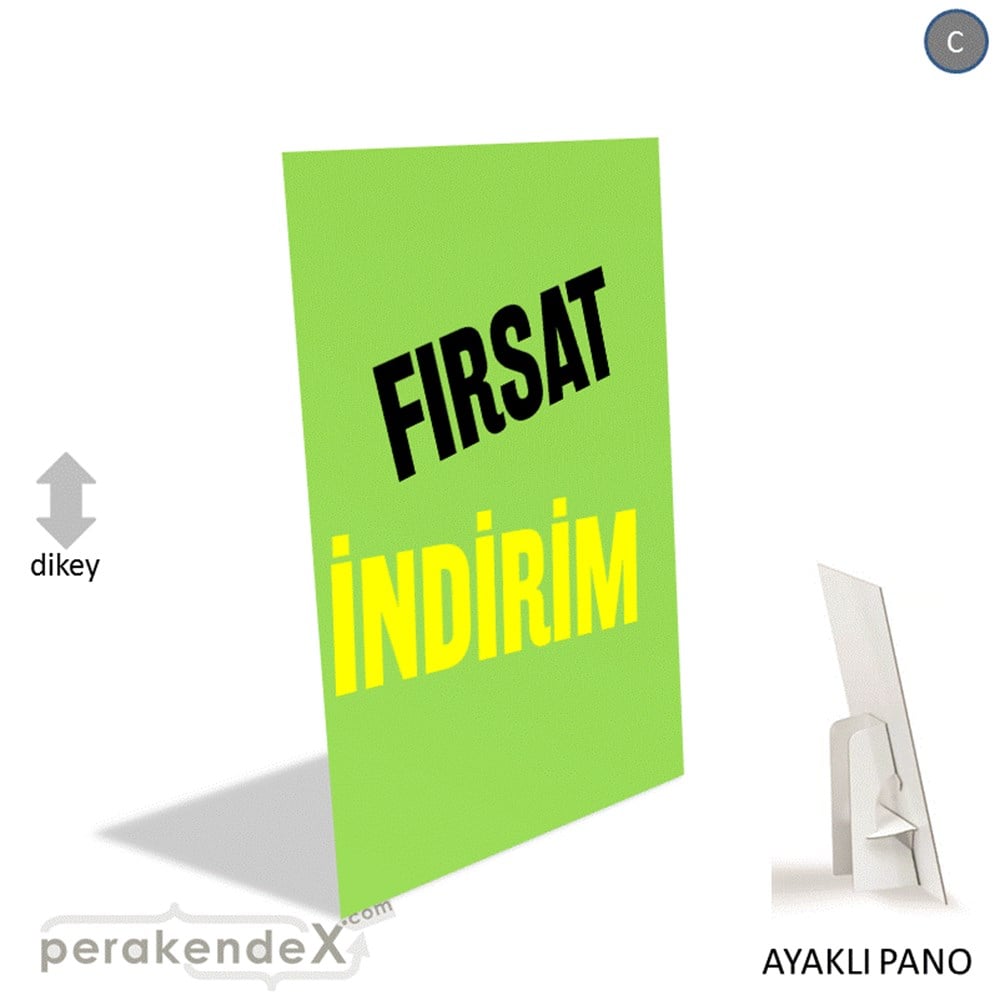 fırsat indirim AYAKLI REKLAM PANOSU -dikdörtgen,tek yön baskı
