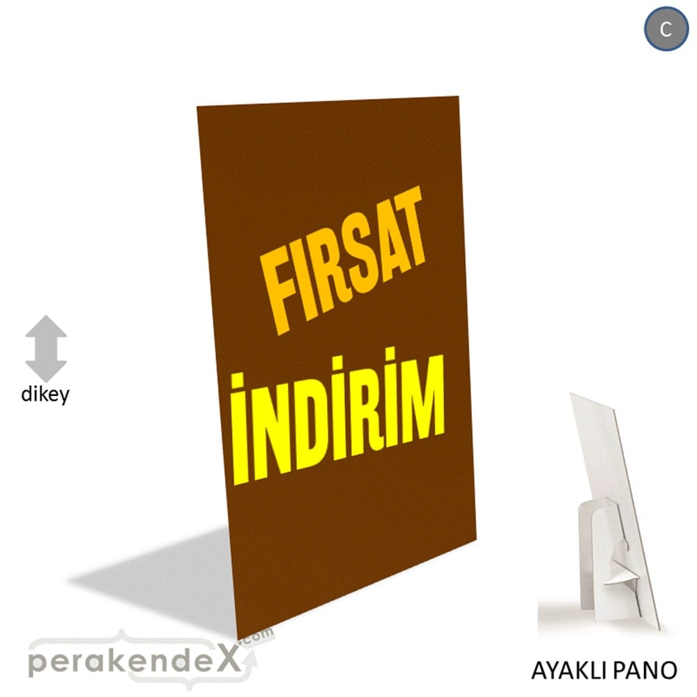 fırsat indirim AYAKLI REKLAM PANOSU -dikdörtgen,tek yön baskı