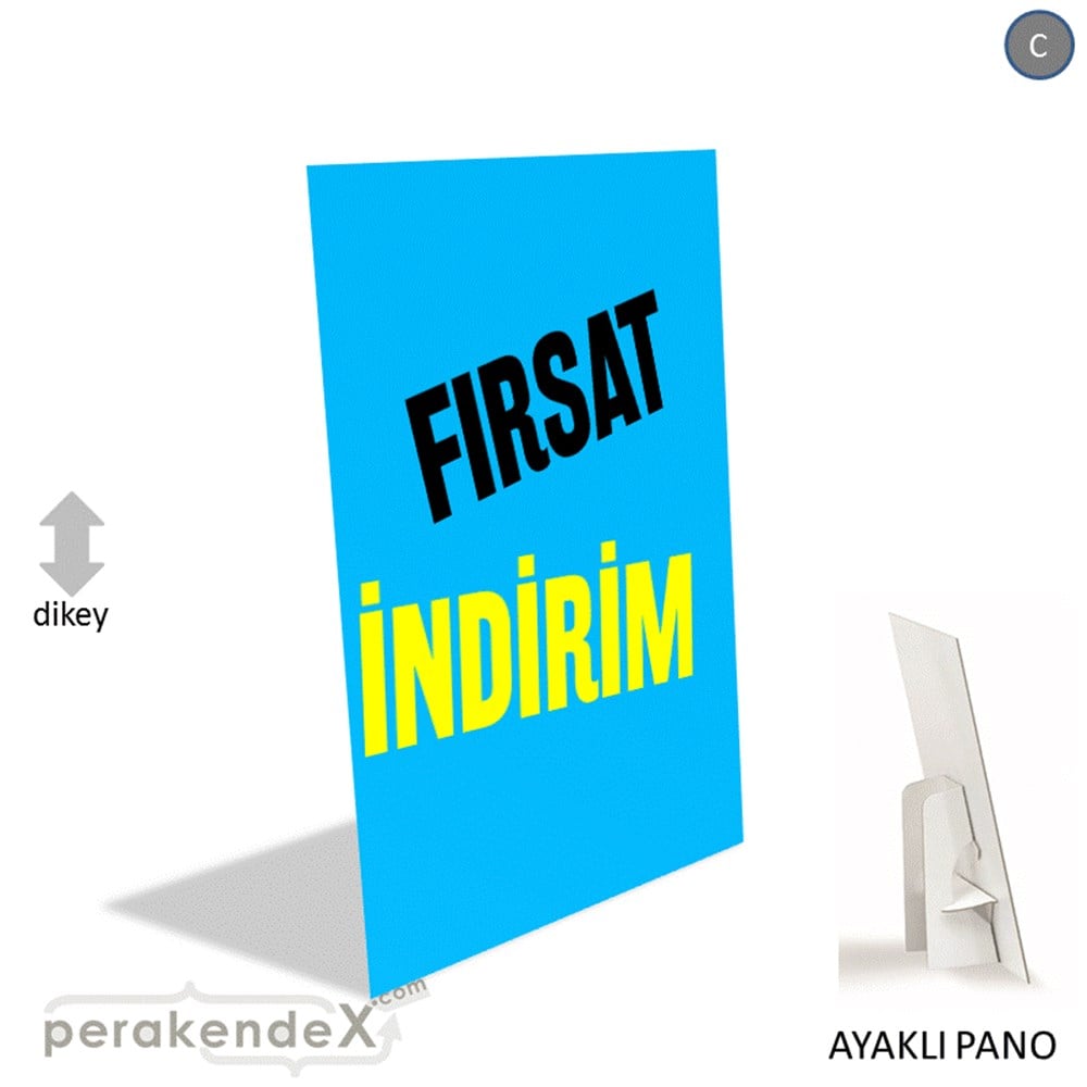 fırsat indirim AYAKLI REKLAM PANOSU -dikdörtgen,tek yön baskı