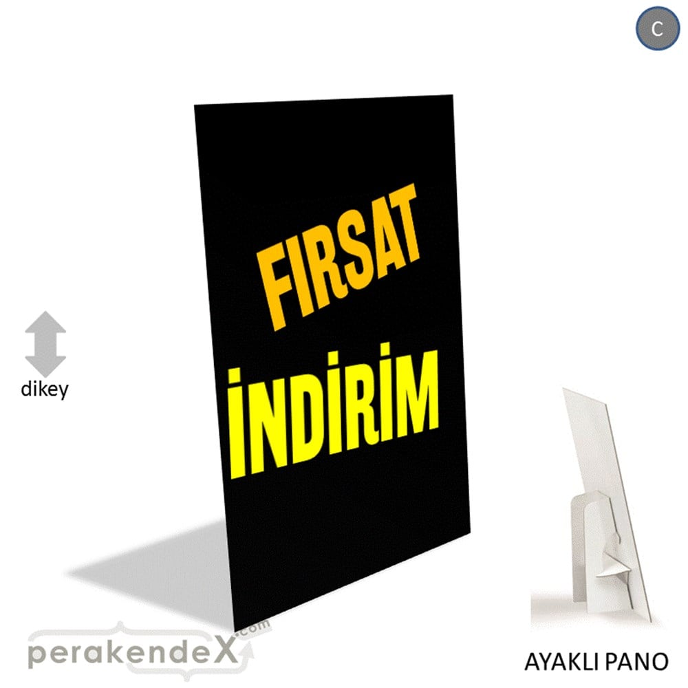 fırsat indirim AYAKLI REKLAM PANOSU -dikdörtgen,tek yön baskı