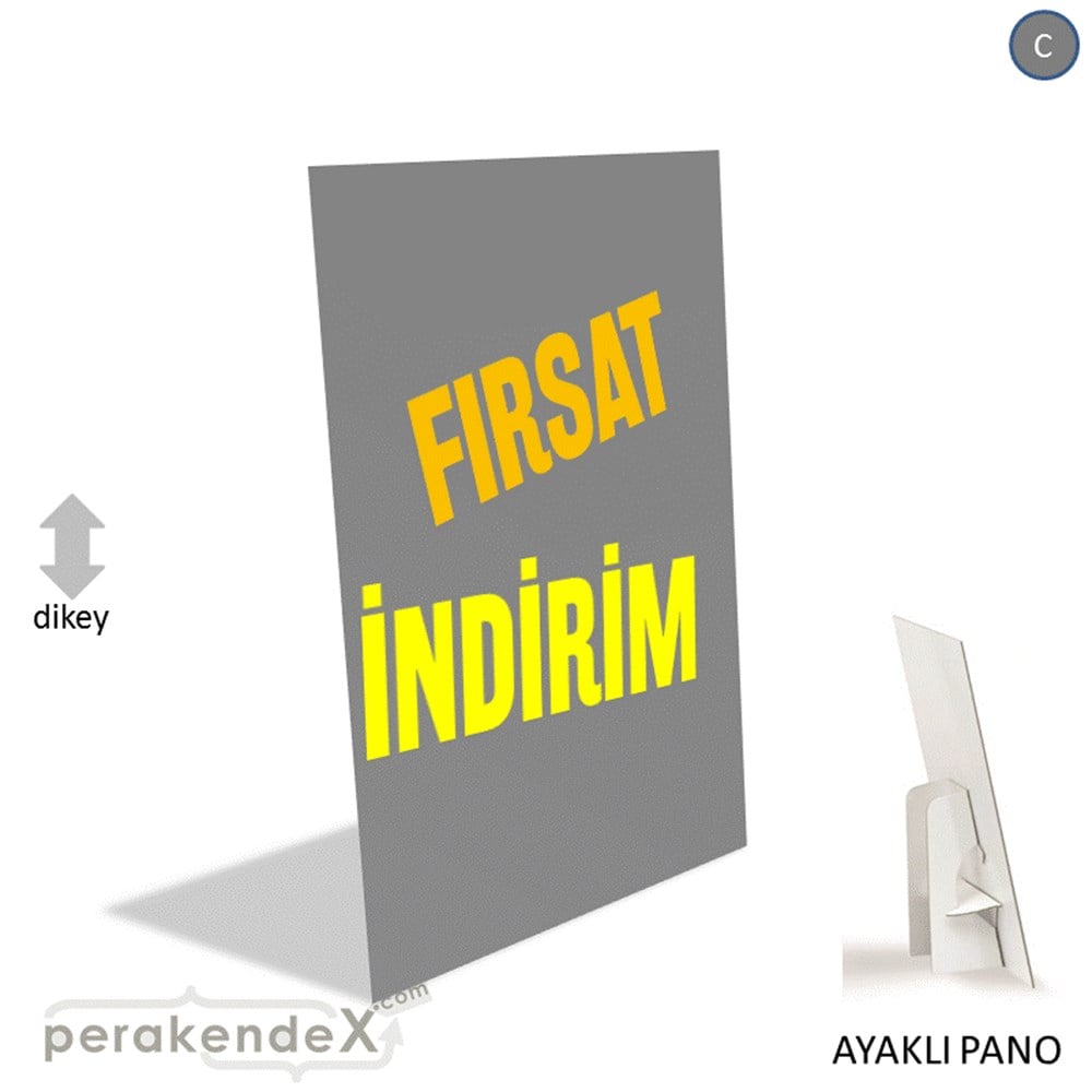 fırsat indirim AYAKLI REKLAM PANOSU -dikdörtgen,tek yön baskı