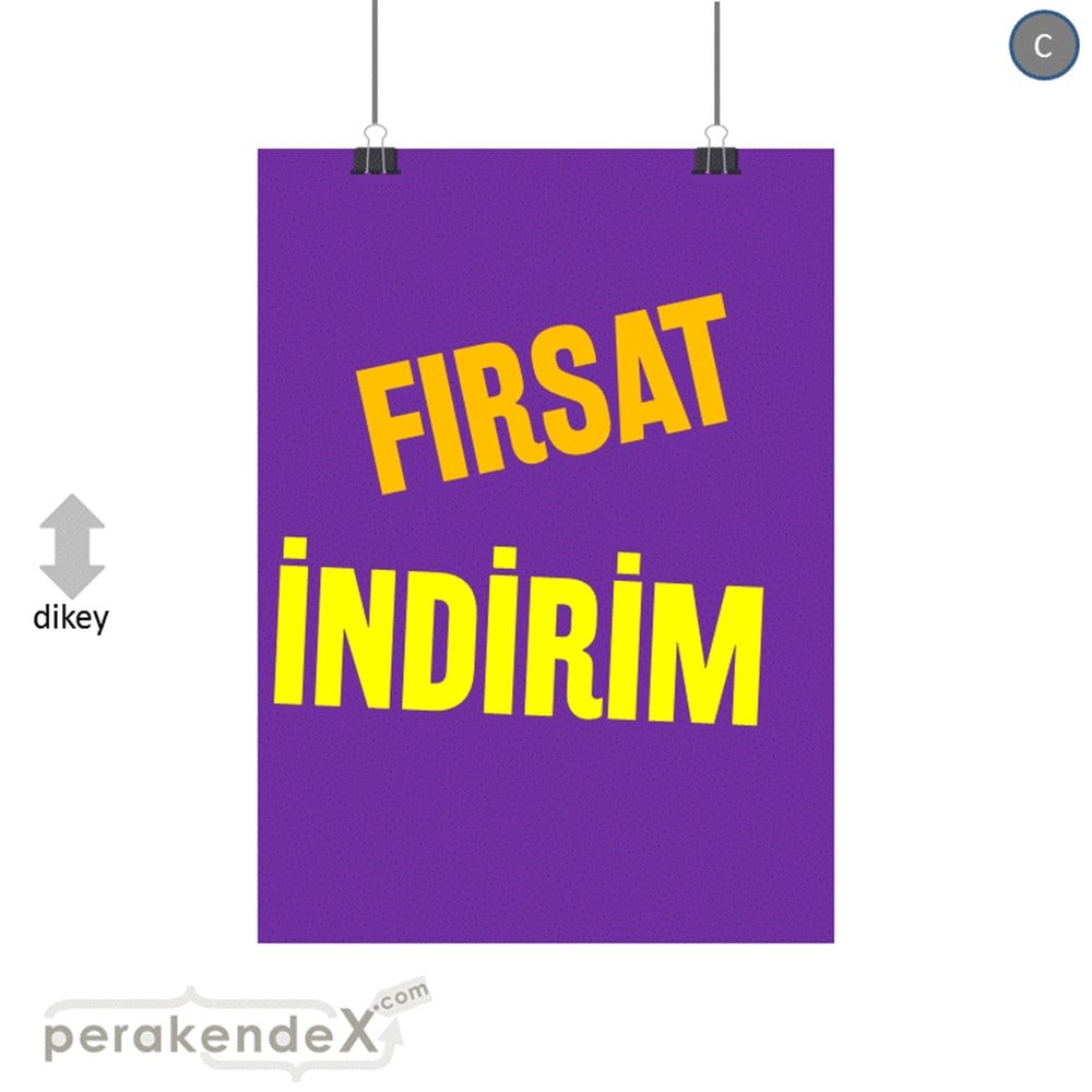 fırsat indirim SERT PLASTİK POSTER -dikdörtgen,tek yön baskı