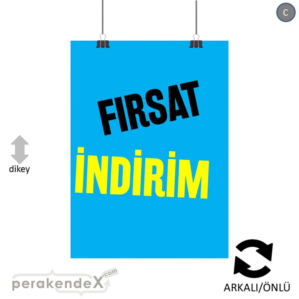 fırsat indirim SERT PLASTİK POSTER -dikdörtgen,çift yön baskı