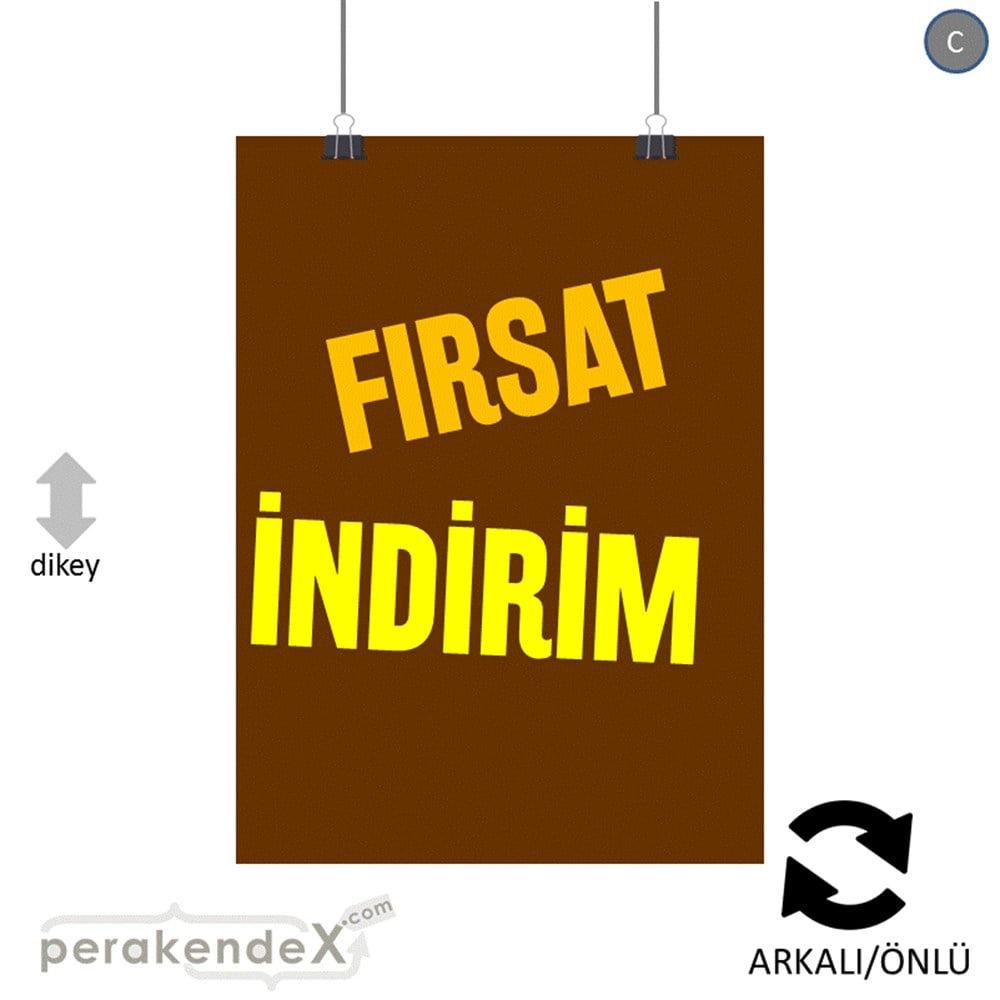 fırsat indirim SERT PLASTİK POSTER -dikdörtgen,çift yön baskı