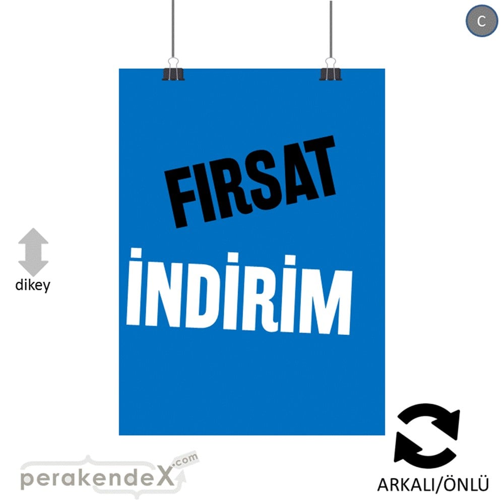 fırsat indirim SERT PLASTİK POSTER -dikdörtgen,çift yön baskı