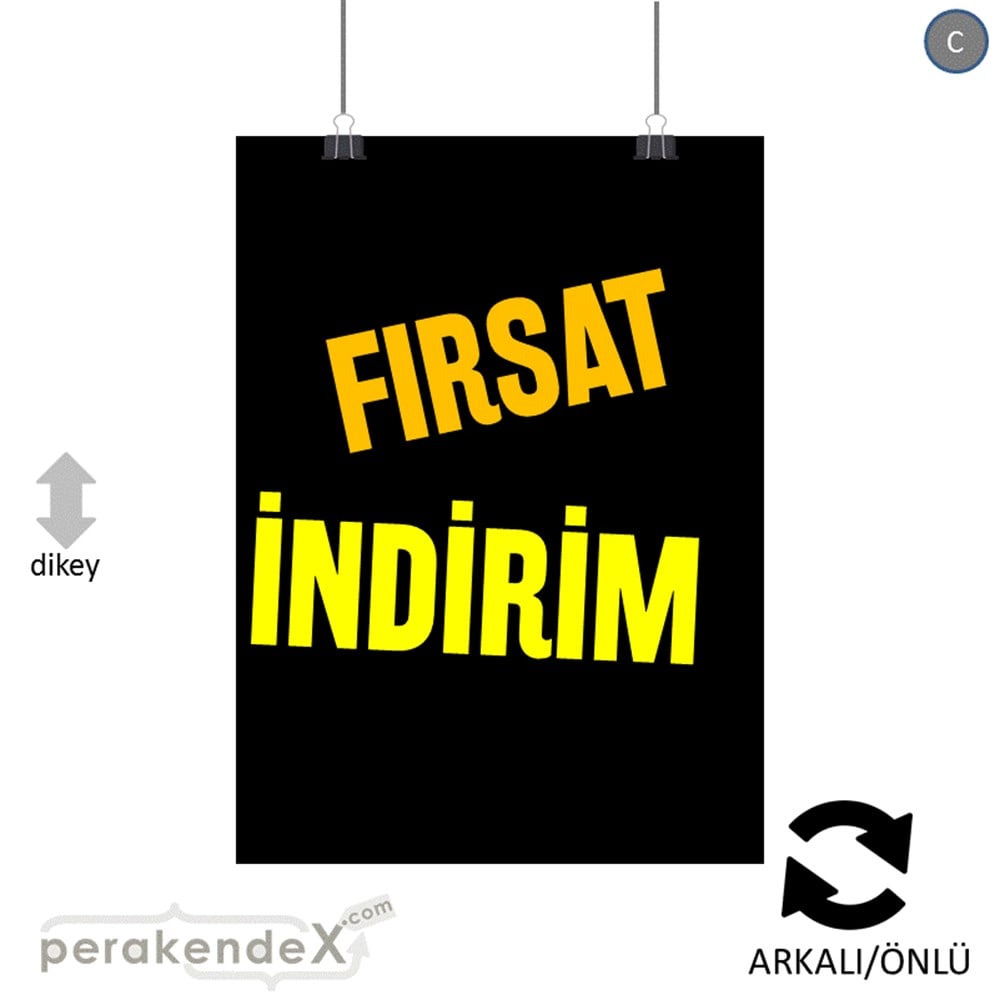 fırsat indirim SERT PLASTİK POSTER -dikdörtgen,çift yön baskı