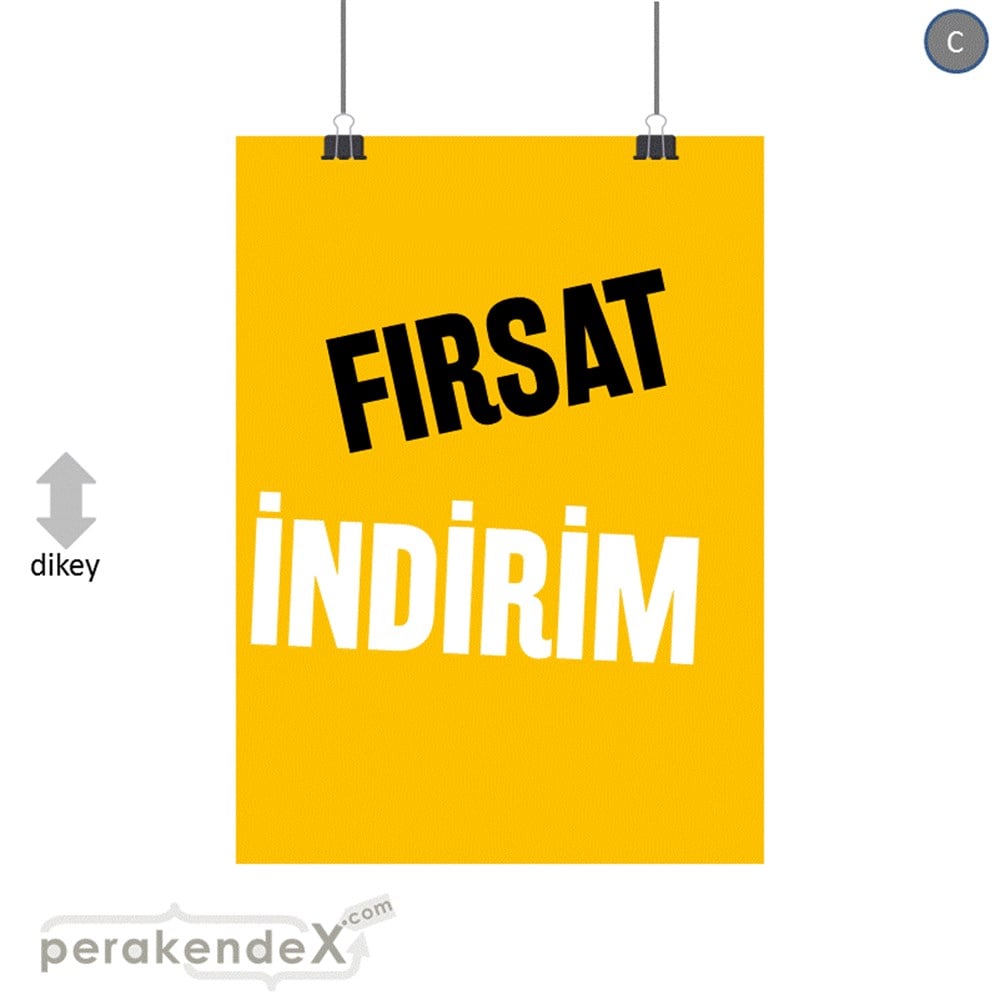 fırsat indirim SERT PLASTİK POSTER -dikdörtgen,tek yön baskı