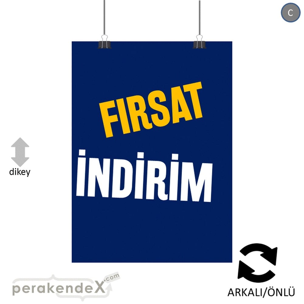 fırsat indirim SERT PLASTİK POSTER -dikdörtgen,çift yön baskı