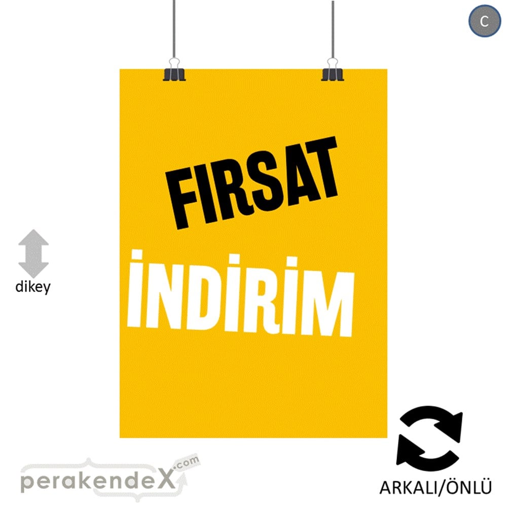 fırsat indirim SERT PLASTİK POSTER -dikdörtgen,çift yön baskı
