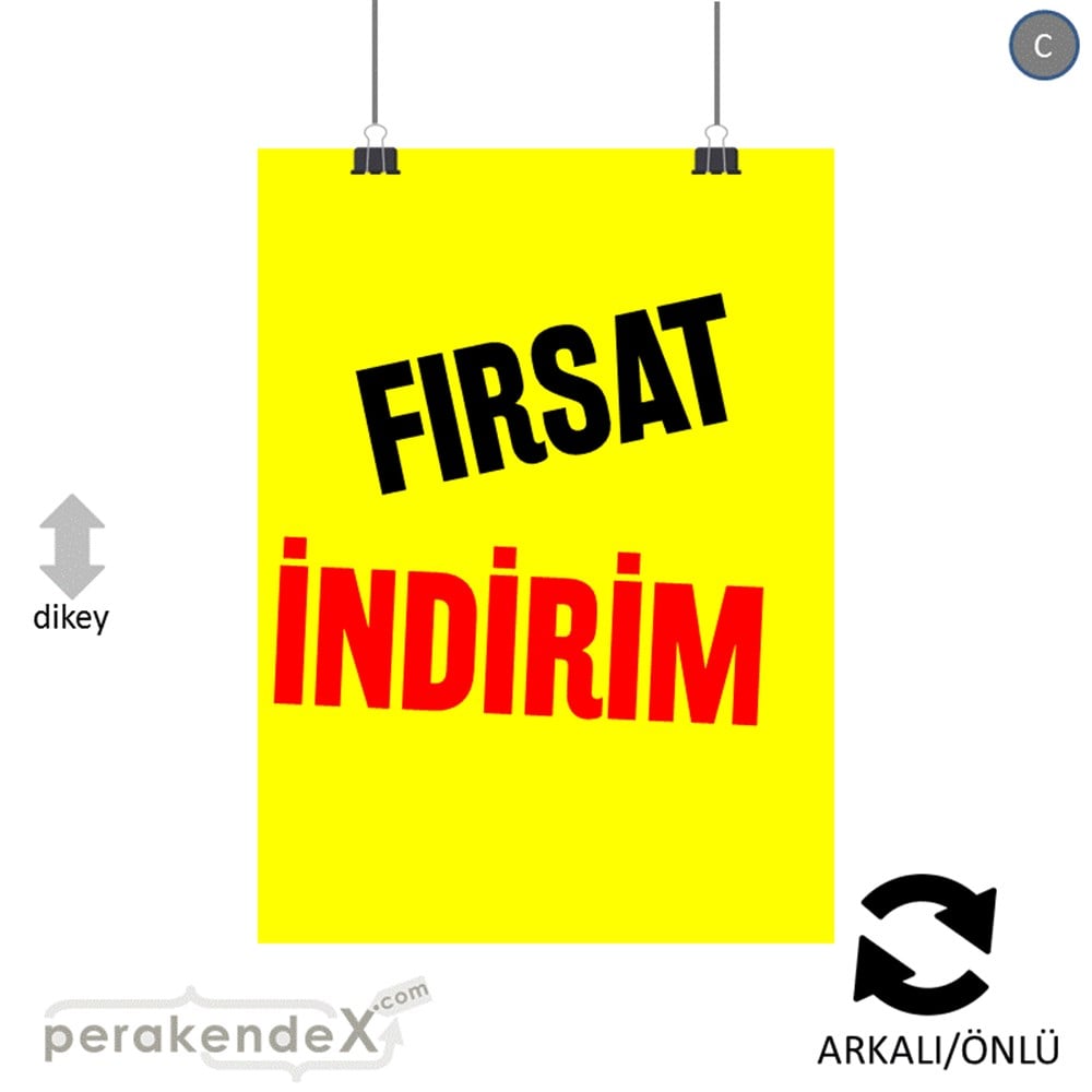 fırsat indirim SERT PLASTİK POSTER -dikdörtgen,çift yön baskı