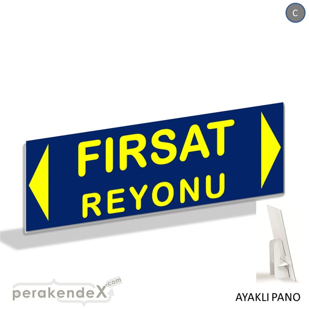 fırsat reyonu yönlendirme AYAKLI REKLAM BANNER -dikdörtgen,tek yön baskı