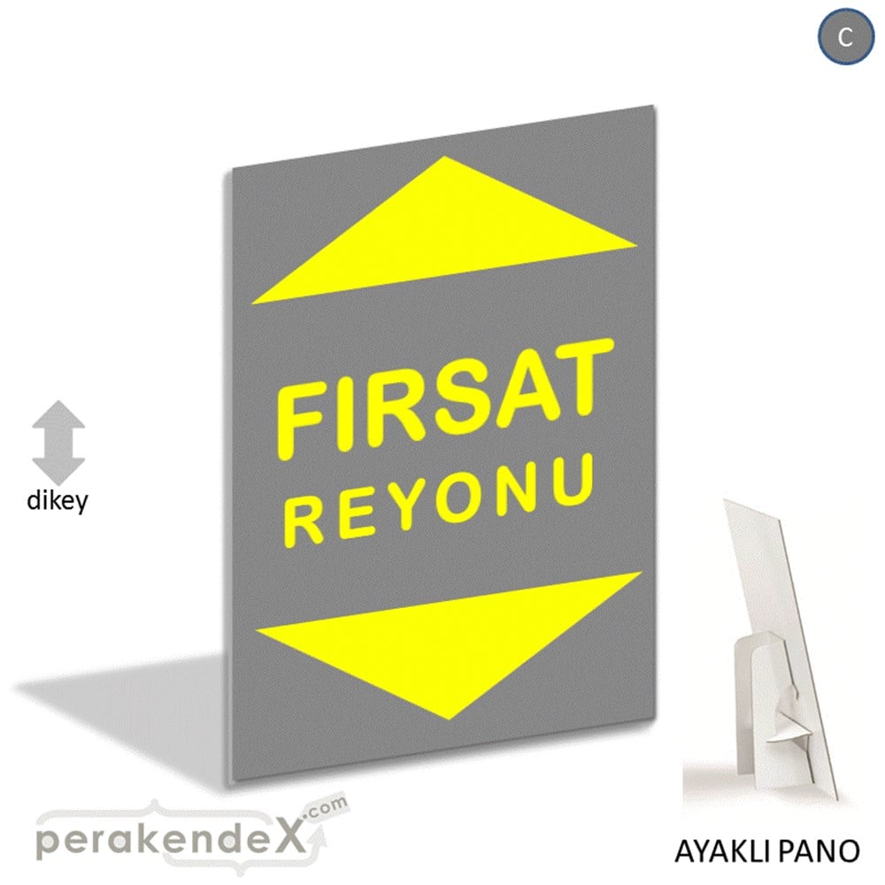 fırsat reyonu yönlendirme AYAKLI REKLAM PANOSU -dikdörtgen,tek yön baskı